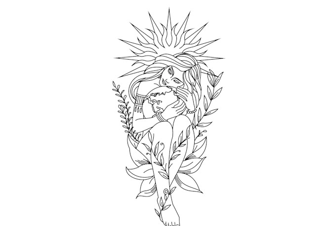 draw simple line art designs